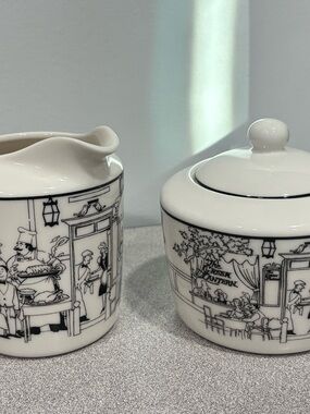 Noritake Le Restaurant Porcelain Sugar & Creamer Set